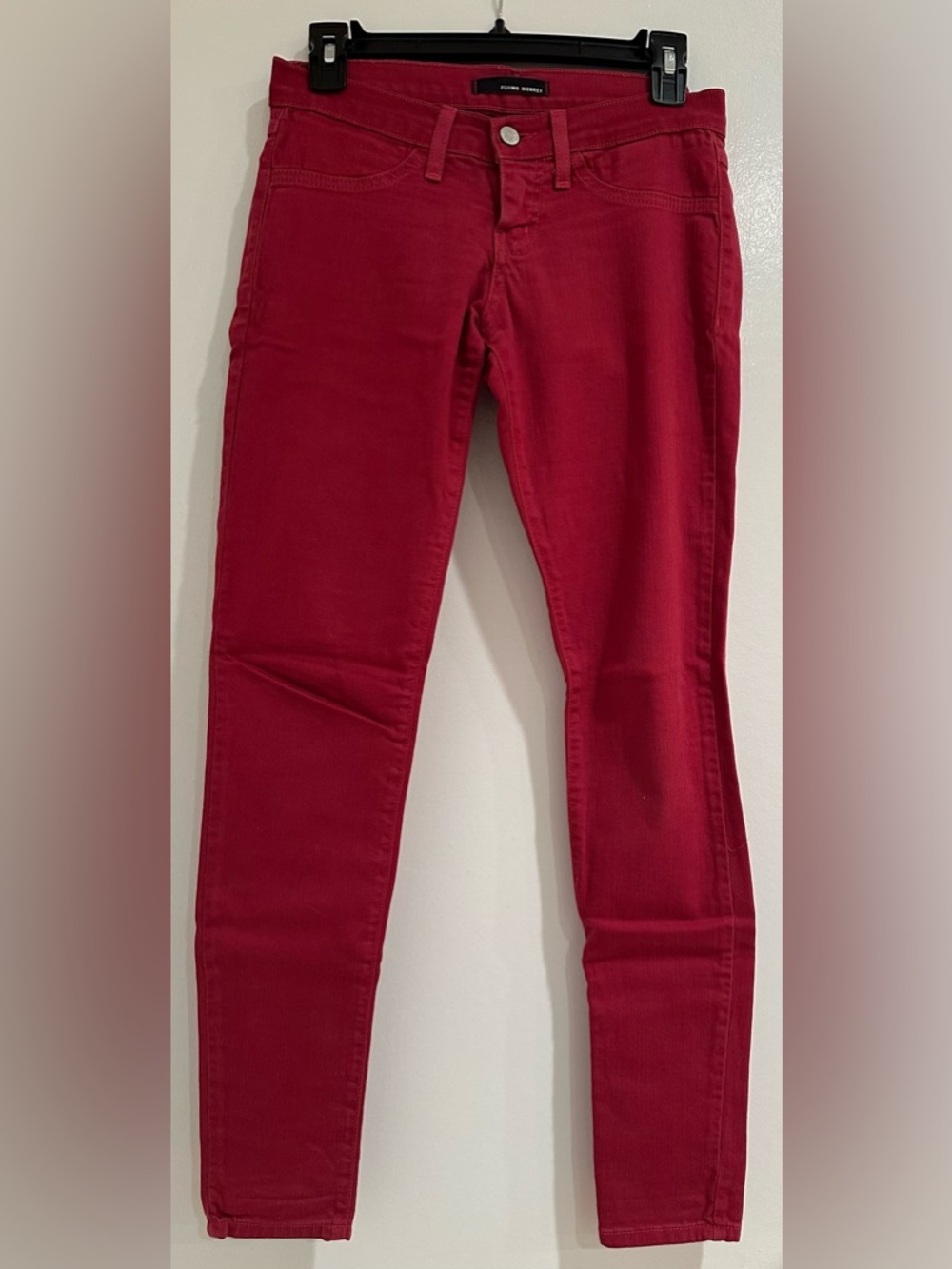 Flying Monkey Maroon Dark Red Skinny Jeans Size 3